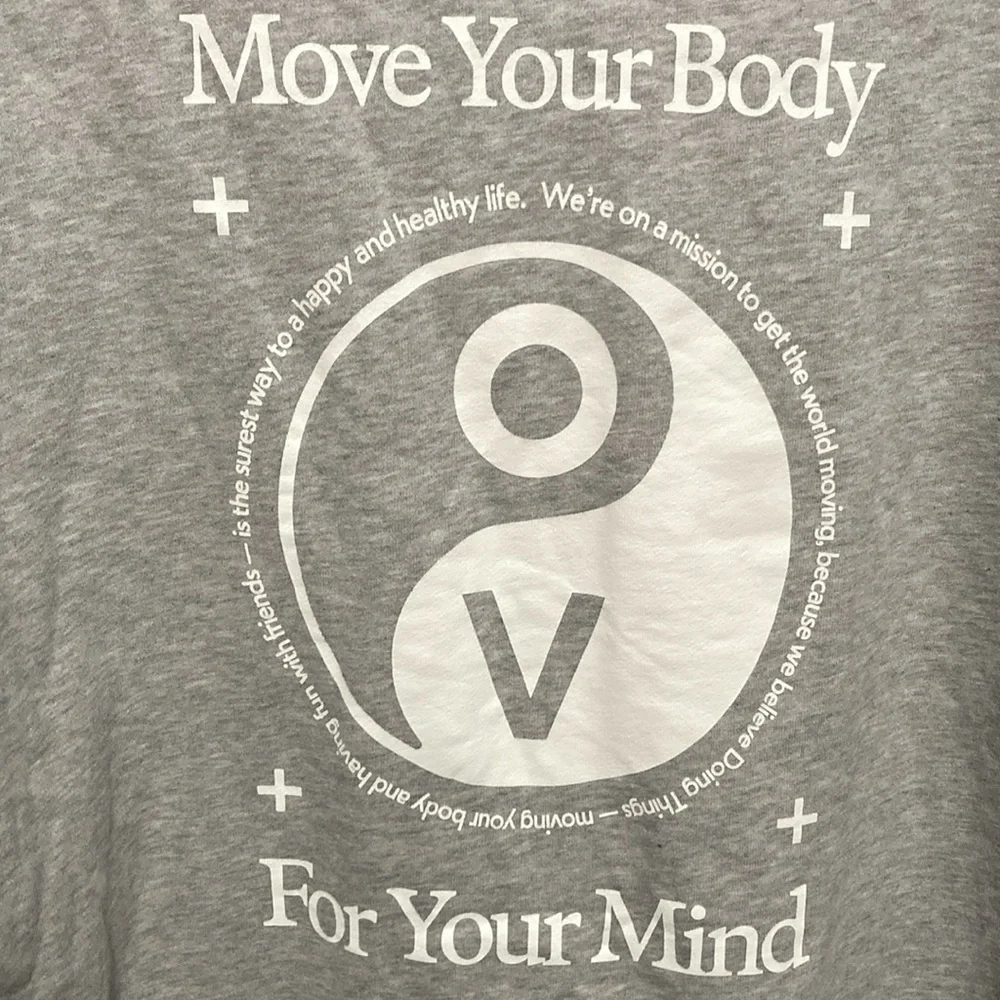 NWT OUTDOOR VOICES Move‎ Your Body Sweatshirt In Heather Grey